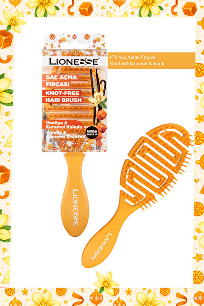 Lionesse Saç Açma Fırçası 478 - Vanilya & Karamel Kokulu