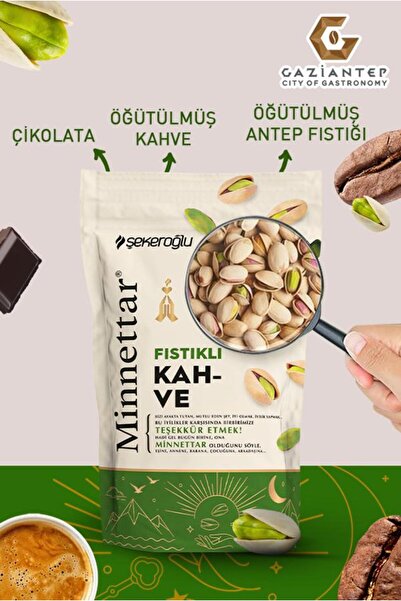 Şekeroğlu Minnettar Fıstıklı Kahve 2 X 165 gr ( 2 Paket )