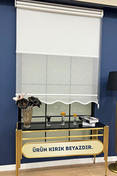 VOLPER MEKANİK VOLPER Vp1650 Çift Mekanizmalı Tül Ve Stor Perde Beyaz Pırıltı...