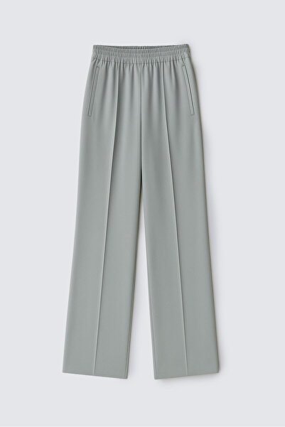 Touché Privé Ribbed Pants with Elastic Waist