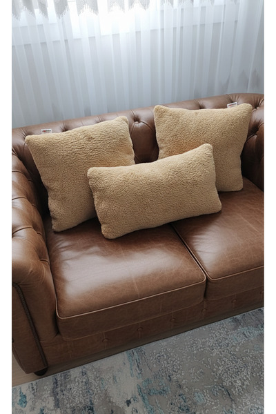 oneplise Set pătrat din 3 piese pernă / pernă 2 laturi muștar / 1 muștar medi...