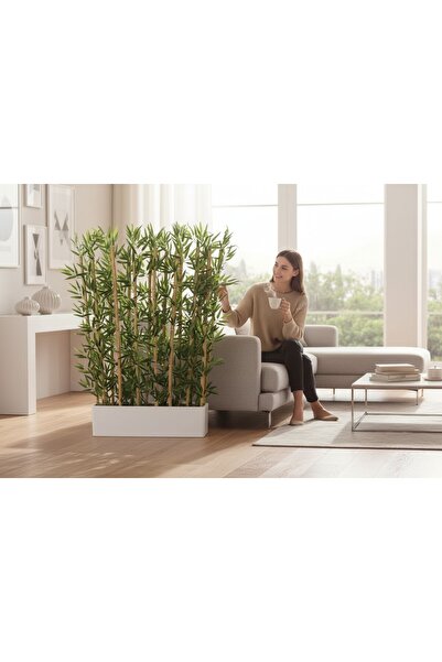 ERHAN FLOWERS Islak Yapraklı Bambu Speratör (150×20×70) 15 Dal Bambulu