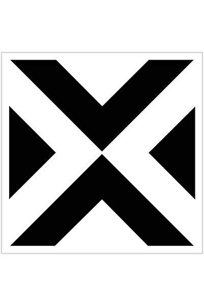 Genel Markalar Tribal Üçgen Karo Stencil Boyama şablonu 30x30 cm, Duvar Stenc...