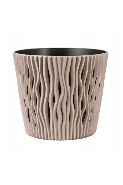 Prosperplast Ghiveci decorativ pentru flori, rotund, maro, 7,9 l, 26,2-2,2 cm...