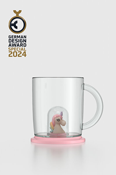 Renga Joy Unicorn Figürlü 250 ml Kulplu Tritan Bardak 222059 Pembe