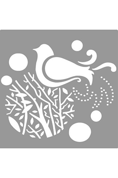 Artikel Yuvada Güvercin Stencil Boyama şablonu 30x30 cm, Duvar Stencil, Fayan...