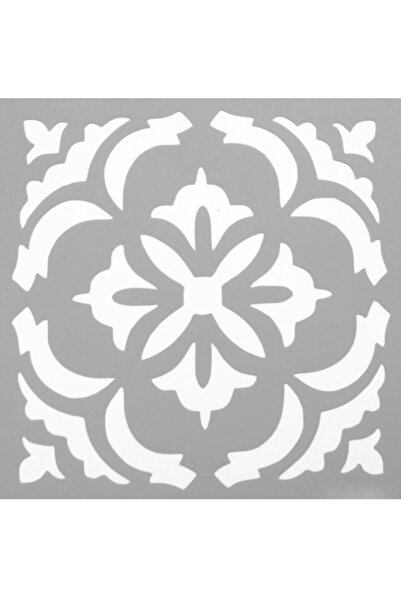 Artikel Karo 45 Stencil Boyama şablonu 30x30 cm, Duvar Stencil, Fayans Stenci...
