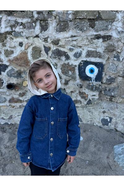 Pollito Τζιν με κουκούλα Παιδικό τζιν παλτό