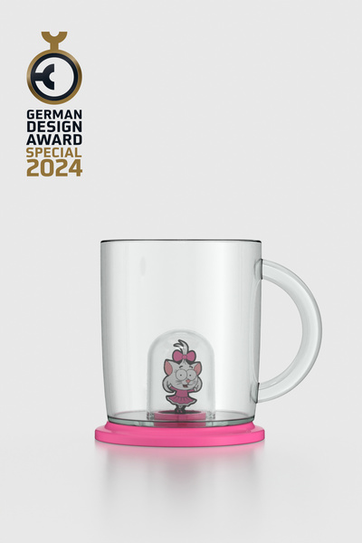 Renga Joy Kral Şakir Canan Figured 250 ml Tritan Cup with Handle 222038 Pink