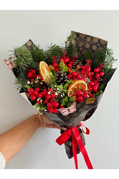 Çiçek Büyük Kokina Buketi - Yılbaşı Hediyesi (14 Dal) - Şans Çiçeği