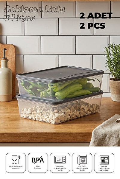 Espas Home مجموعة من حاويتين لتخزين الطعام مناسبتين للاستخدام في الميكروويف و...