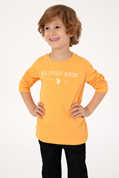 U.S. Polo Assn. سويت شيرت مانجو برقبة دائرية للأولاد 50313900-VR244