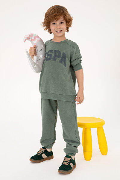 U.S. Polo Assn. Set pijama verde închis pentru băiat 50318690-VR079