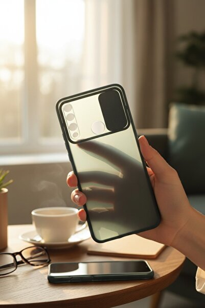 batuteknoloji Huawei Y9 Prime 2019 Kamera Korumalı Sürgülü Lensi Silikon Kılıf