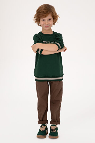 U.S. Polo Assn. Erkek Çocuk Coconut Kanvas Pantolon 50317206-VR153