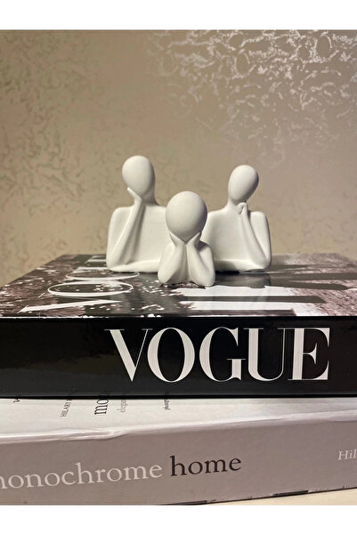 KUMS DESIGN Dekoratif Üçlü Aile Dekoratif Obje Biblo