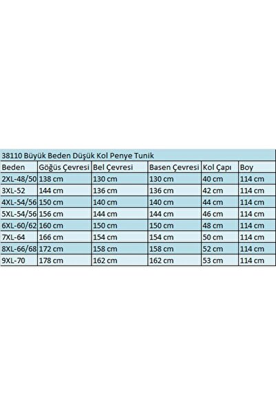 Eslina 38110 Large Size Low Sleeve Combed Cotton Tunic-Oil