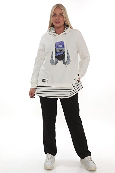 MAG FASHİON Σετ κουκούλας μεγάλου μεγέθους - Ειδικό σχέδιο με πλαϊνές τσέπες και ελαστική πλάτη