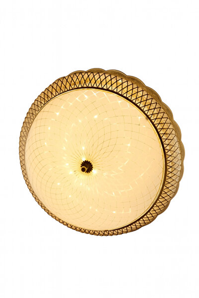 Generic Crystal LED chandelier, gold color, with three lights, 50 cm diameter