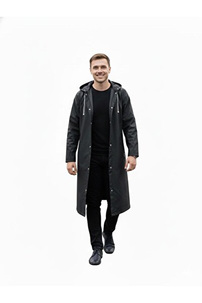 İMEXTECH Pelernă neagră de ploaie rezistentă la apă