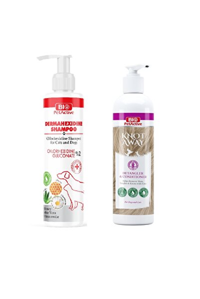 Bio PetActive Dermahexidine Köpek Şampuanı 250 ML + Knot Away Kıtık Açıcı Kre...