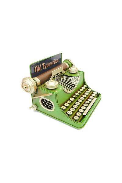 Mnk C0726 Μοντέλο Πράσινο Διακοσμητικό Μεταλλικό Μηχάνημα Τυπογραφίας Κουμπαράς