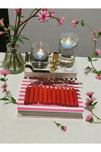 iv candles İV candles 12'li Kırmızı Small Bakkal Mumu
