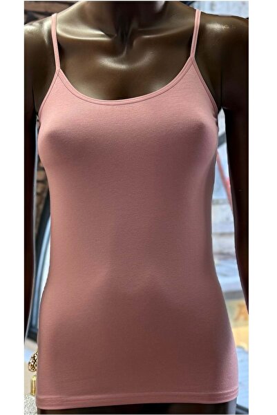 Belinay 0821 String Strap Tank Top Powder Pink L