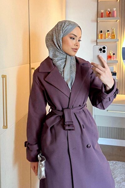 Şulemoda Giyim Dual Kaşe Kaban Mürdüm