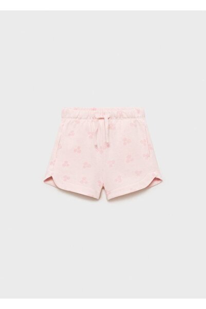 MANGO Baby Desenli pamuklu şort