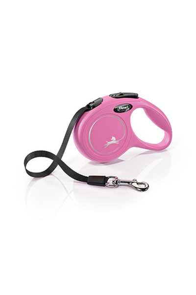 Flexi New Classic Şerit Otomatik Köpek Gezdirme Tasması 3 Mt TR-Xsmall-Pembe