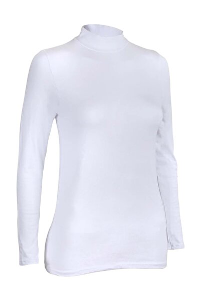 Belinay 0926 Body modal cu mânecă lungă pentru femei, alb L