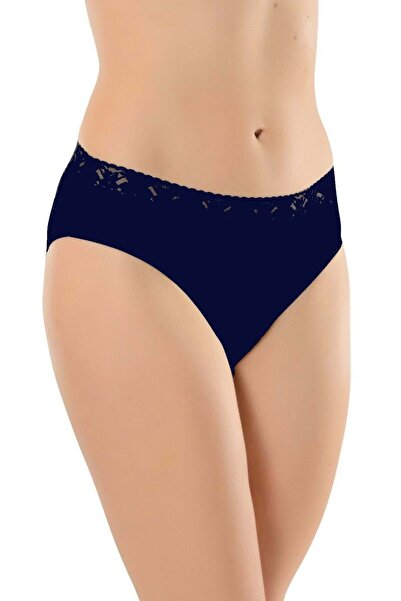 Belinay 6 штук 04 Жіночі модальні трусики з мереживом на талії, сині M
