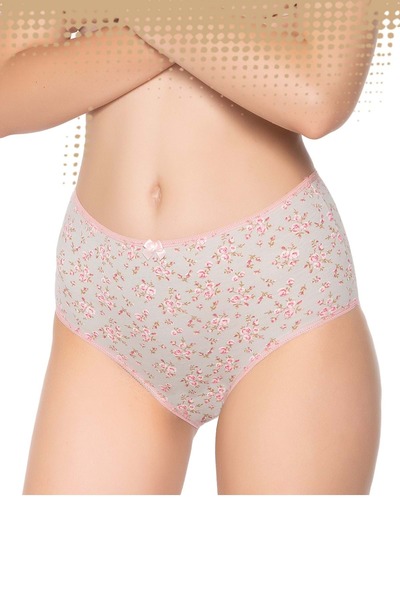 Belinay 3509 Γυναικεία εσώρουχα με ψηλόμεσο μοτίβο 4 τεμαχίων με σχέδιο L