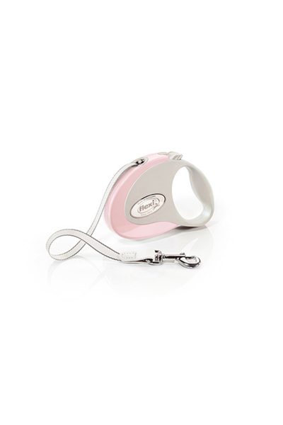 Flexi Style Ribbon Automatic Dog Walking Leash Tr-Medium-Pink-5 Mt