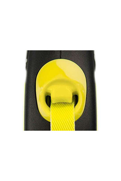 Flexi Neon Reflektörlü Şerit Otomatik Köpek Gezdirme Tasması TR-Mavi-Medium-5 Mt