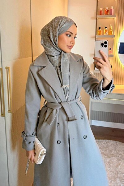 Şulemoda Giyim Dual Kaşe Kaban Gray