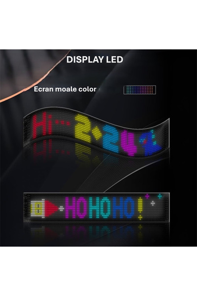 OEM LED Sign 60x12 cm, Scrolling Text, Flexible, IP65 Waterproof, Multicolor