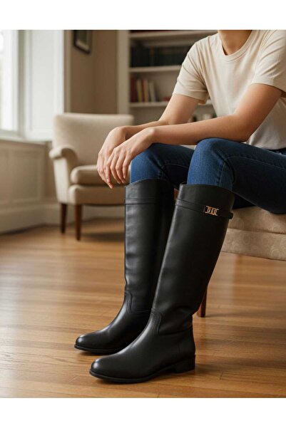 NiceDiffer حذاء نسائي ذو مقدمة مستديرة وكعب سميك مسطح