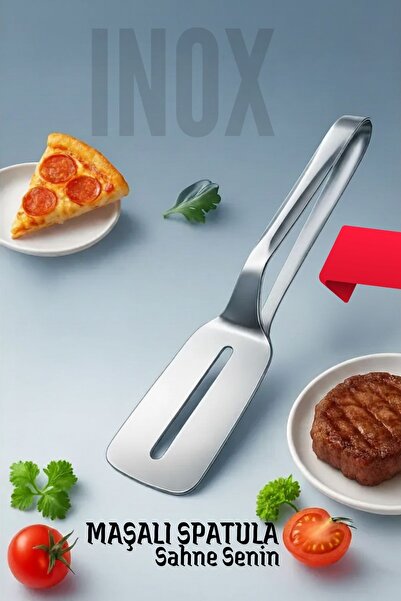 Transformacion Inox Spatulalı Maşa Biftek Balık Maşası 721299