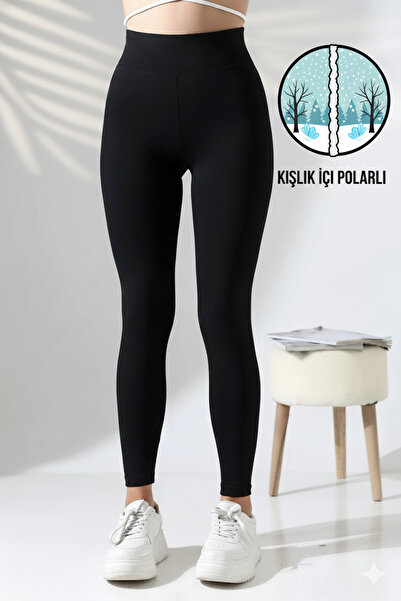 Moda ferfa ملابس داخلية نسائية شتوية سوداء مبطنة بالصوف بخصر عالٍ T يبرز انحن...