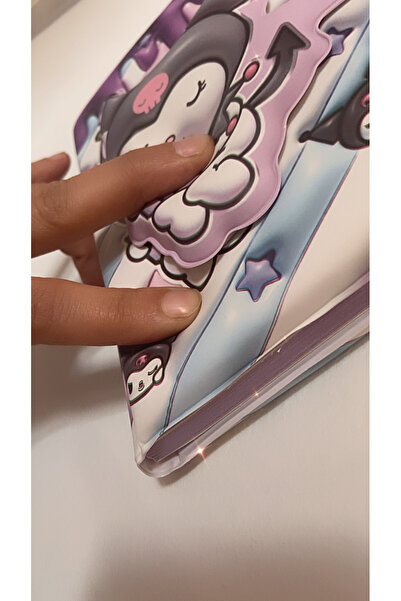 synshop Kuromi Squishy Magnet Soft Cover Striped Bookmark Spiral Notebook School Office Luxury Gift