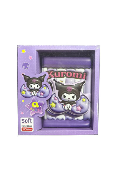 synshop Kuromi Squishy Magnet Soft Cover Striped Bookmark Spiral Notebook School Office Luxury Gift