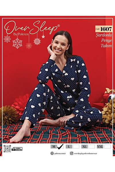 ARAS SET PIJAMĂ OVER SLEEP 1607 POLERINĂ ALBASTRU MARINE