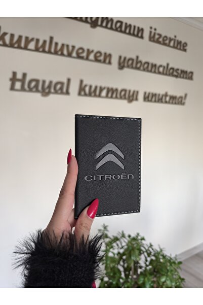 EFE DERİ Citroen Deri Dikişli Ruhsat Kılıfı Kabı Oto Araç Ruhsatlık Ruhsat Ko...