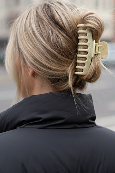 CAŞ DEKORASYON Μπεζ Χρώμα Κόκκαλο Μάνταλο Πόρπη