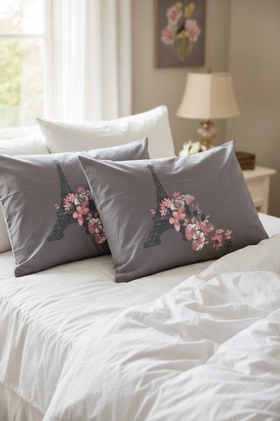 ŞENER HOME 100% Cotton Ranforce Μαξιλαροθήκη Hobby 2 τεμαχίων 50x70 cm