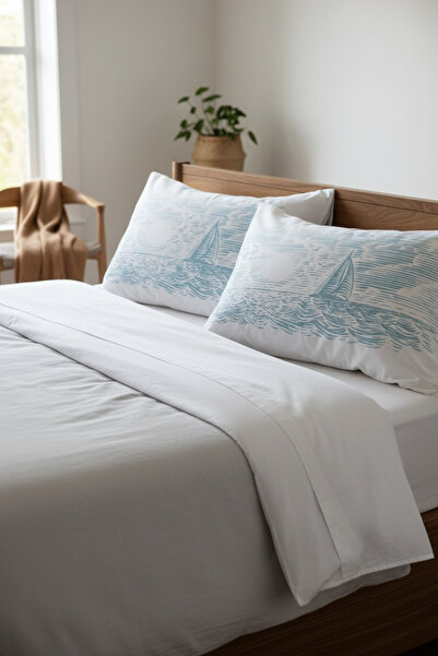 ŞENER HOME غطاء وسادة هوبى مكون من قطعتين من القطن بنسبة 100% مقاس 50 × 70 سم