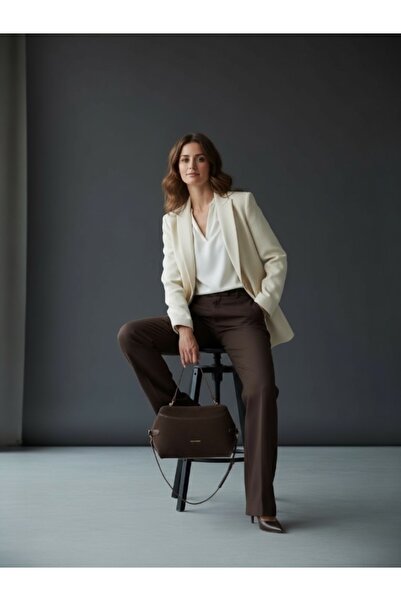 Crazy Genuine Suede Leather Front Panel Women's Shoulder & Hand Bag – Premium Designer Bag for Stylish Everyday Use