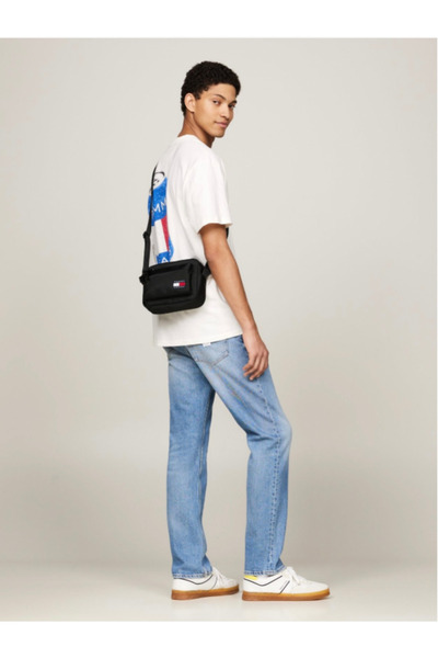 Tommy Men's bag, Tommy, crossbody, black, 20.5x16.5x6.5cm